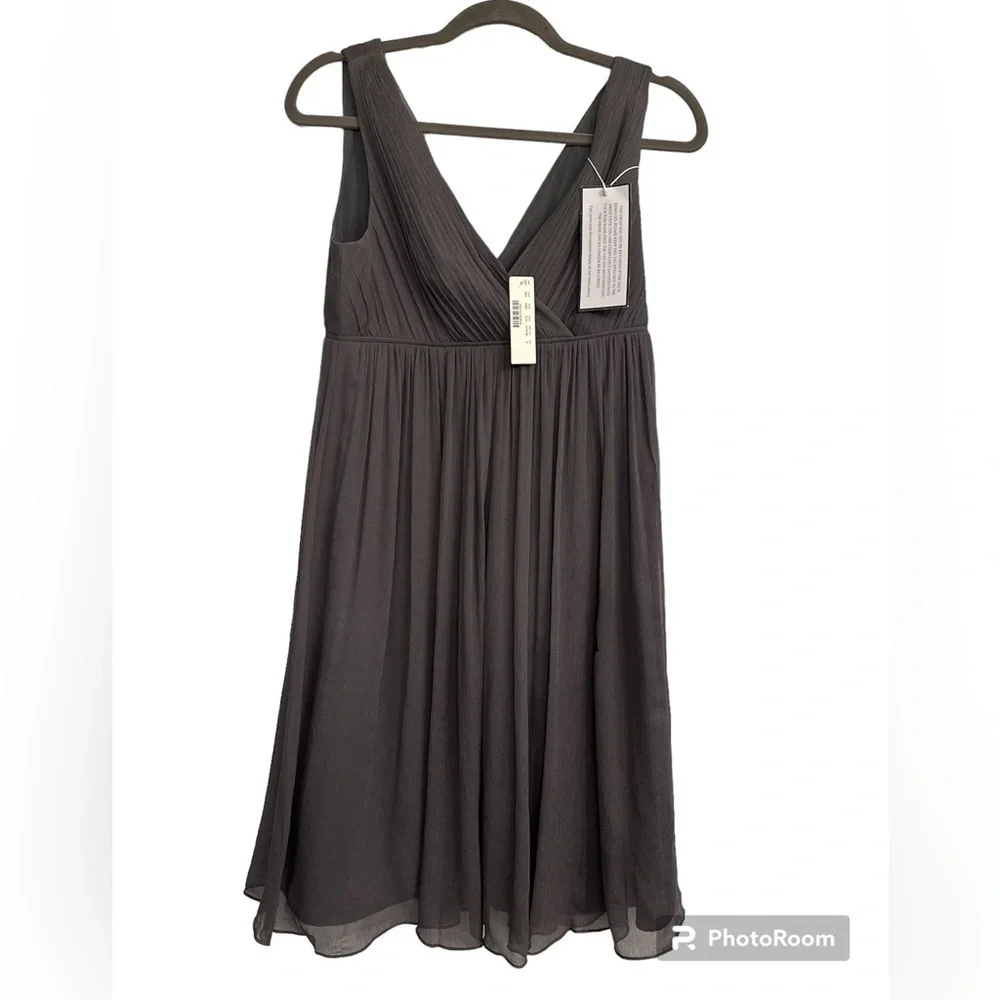 J. Crew Heidi 100%‎ Silk dress gray size 4 NWT Fairy wedding bridesmaid